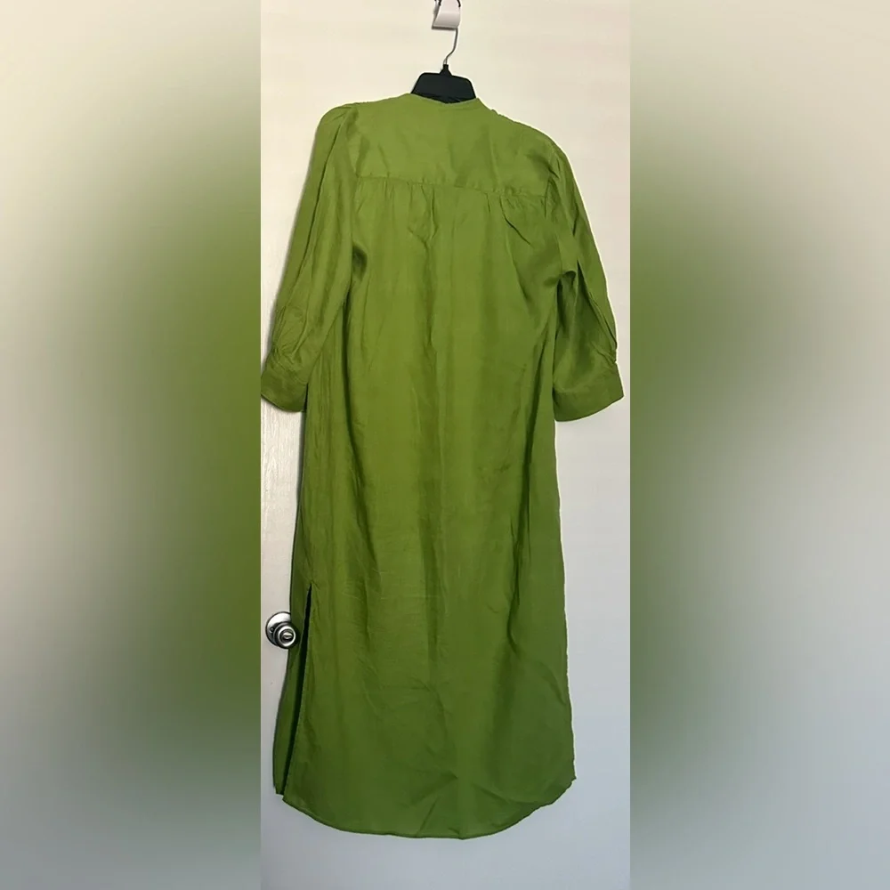 ZARA 100%LINEN MIDI DRESS - Picture 4 of 6